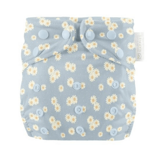 Newborn Pearl Pocket  Cloth Nappy- Ditsy Daisy