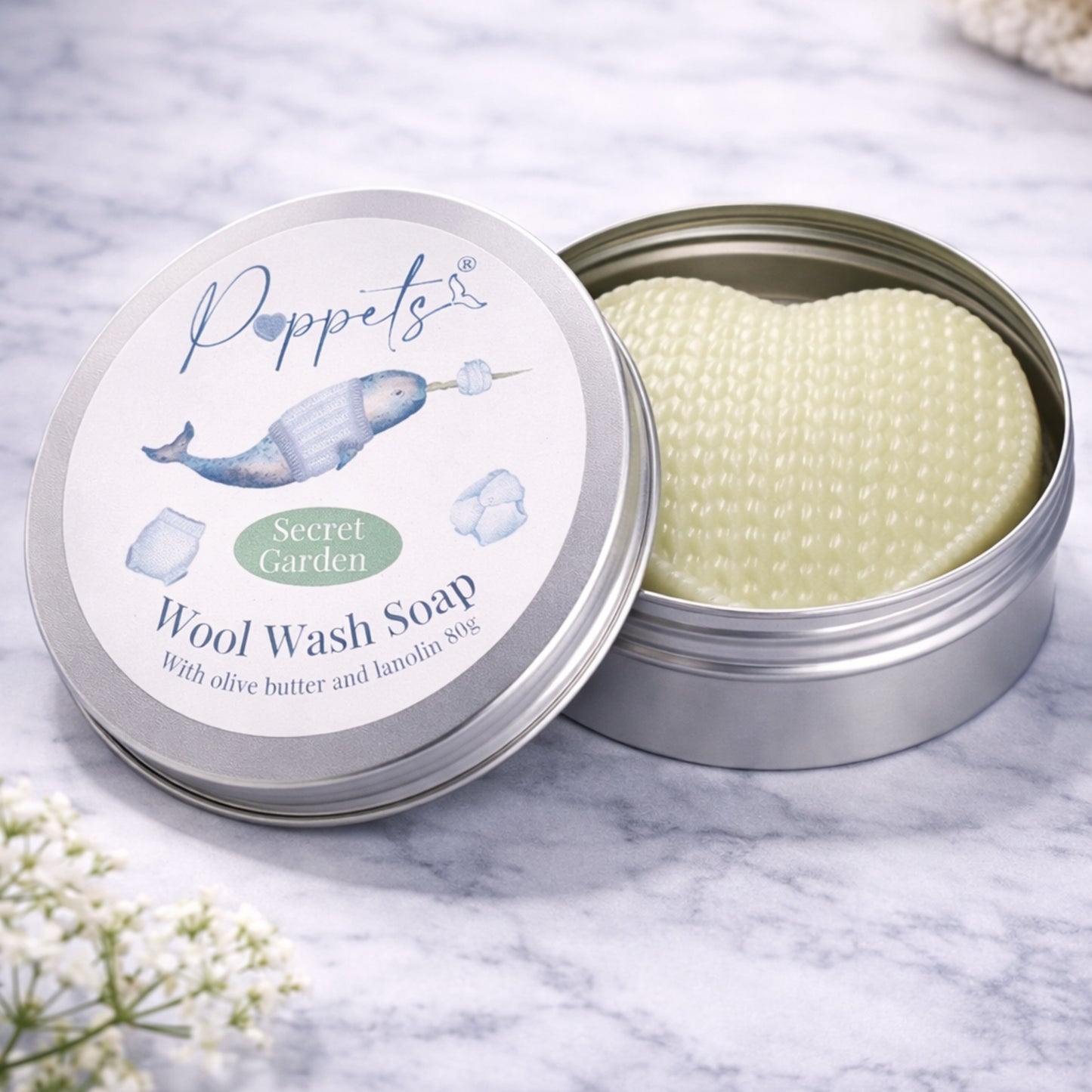 Poppets Wool Wash Soap - Secret Garden
