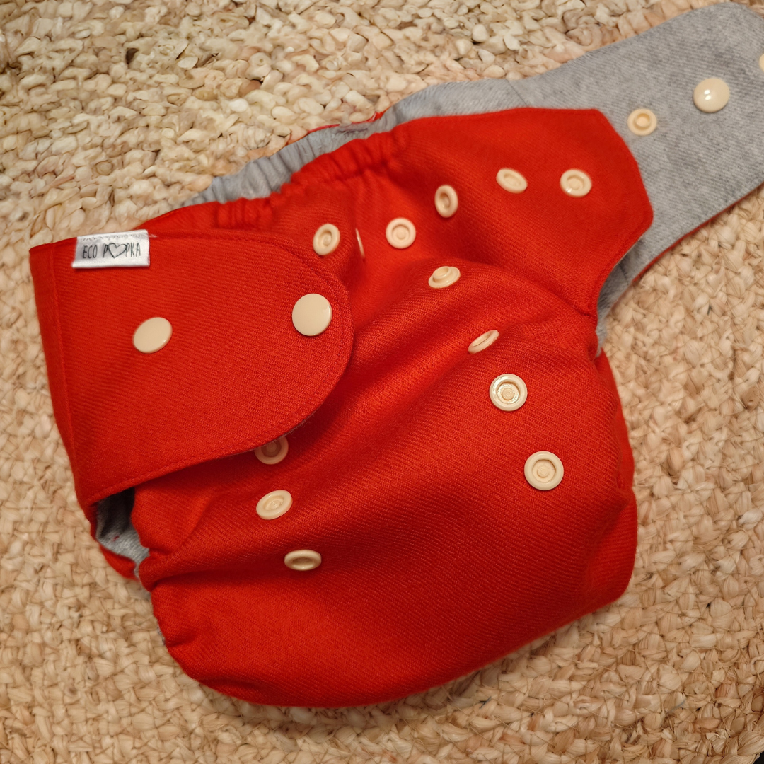 Plain colour wool wrap - Coral Red