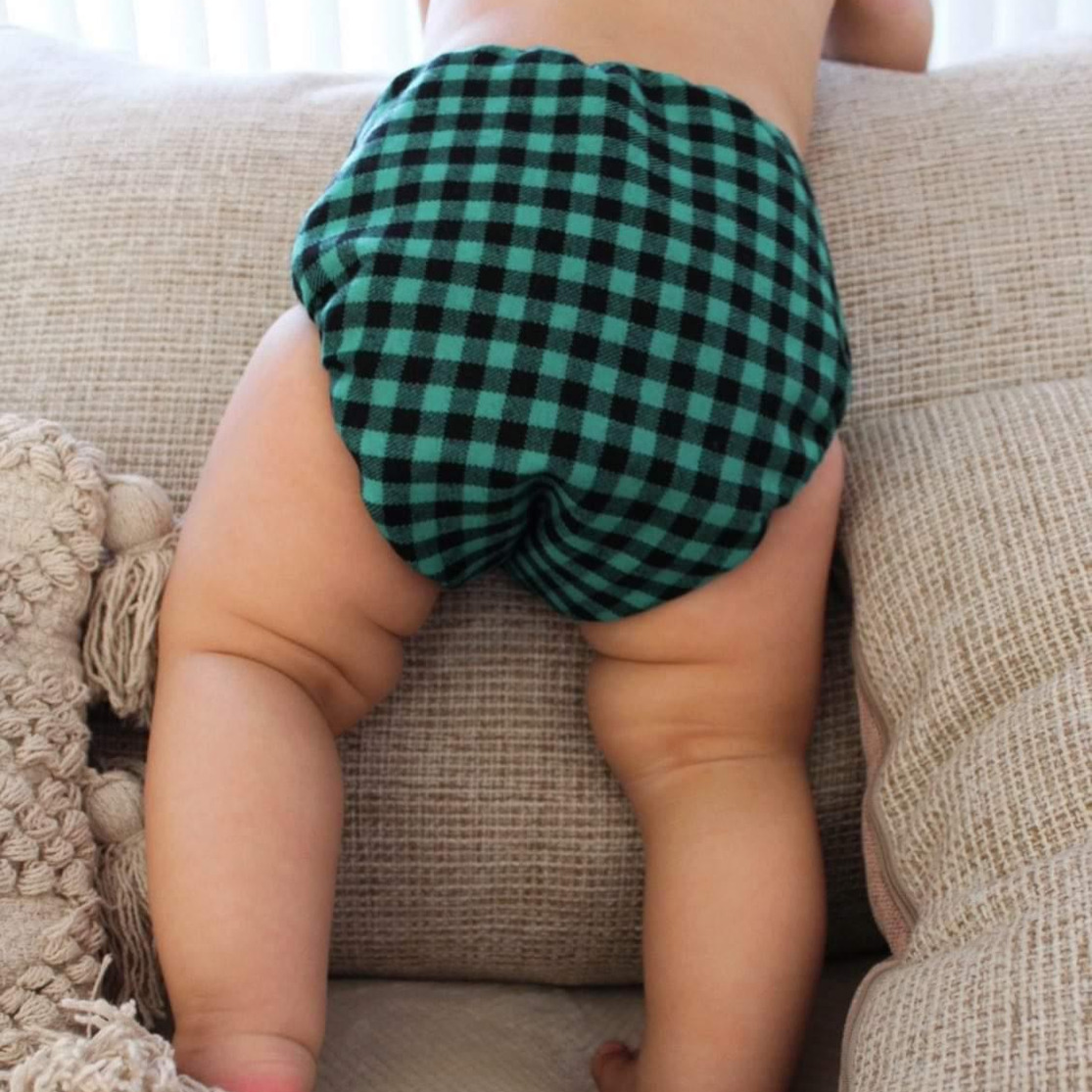 Green checkered wool wrap