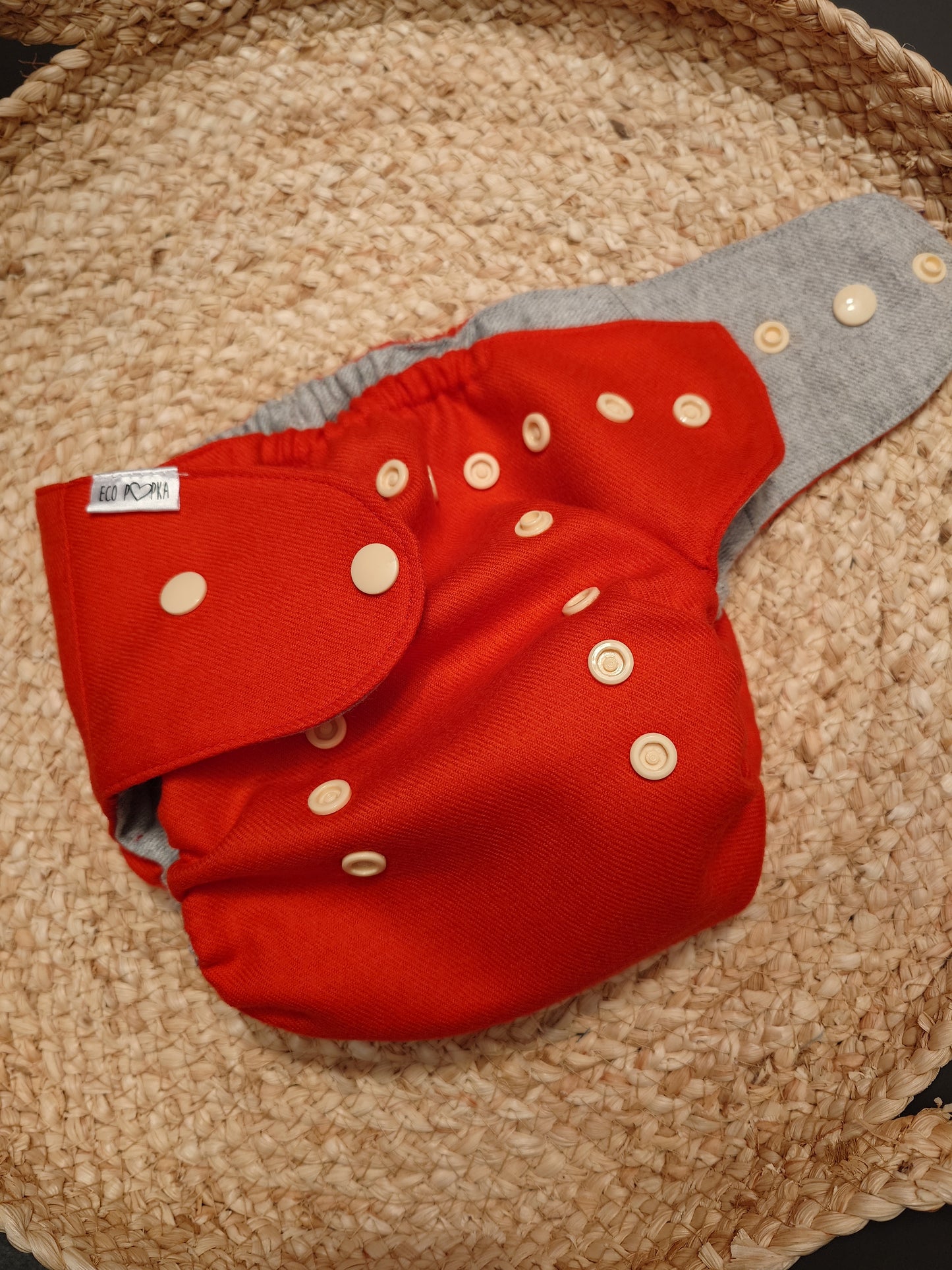 Plain colour wool wrap - Coral Red