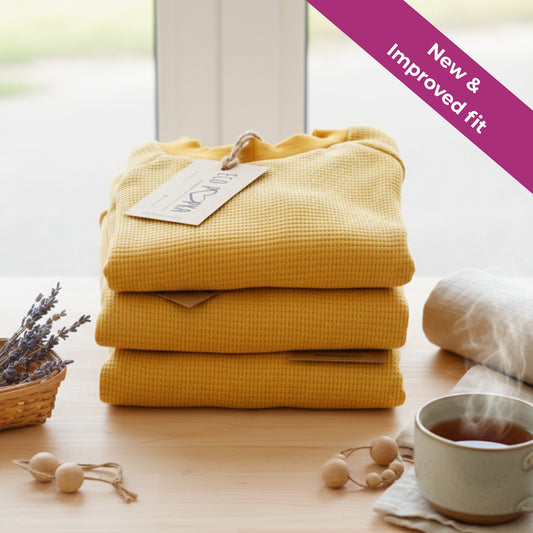 Sunny Yellow Waffle Jumper | Handmade Kids Jumper UK | Eco Poopka