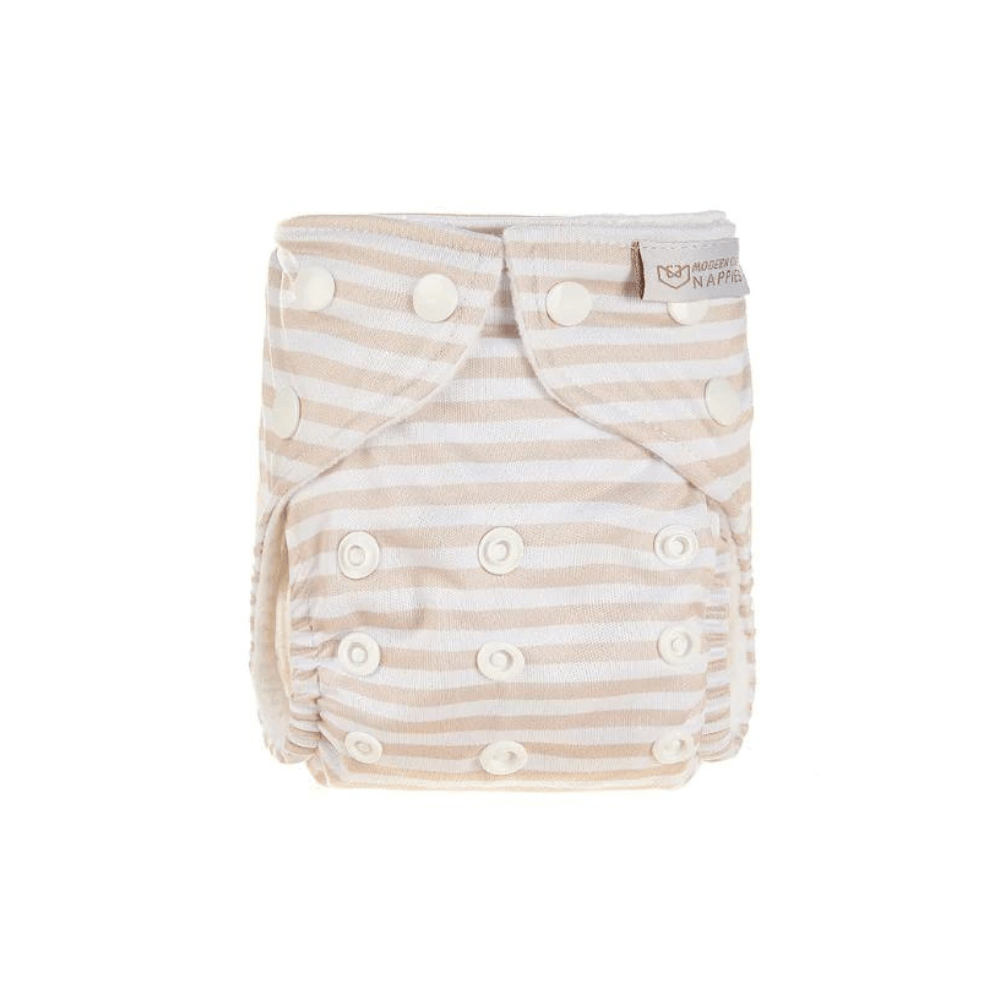 Newborn Pearl Pocket Cloth Nappy Linen Stripes