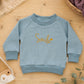 Sea Green Waffle Jumper - Smile Embroidery