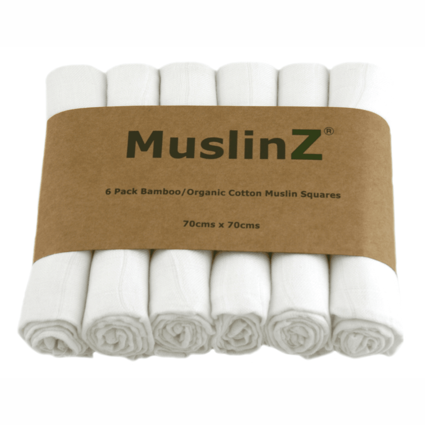 MuslinZ 6 Pack Bamboo/Organic Cotton