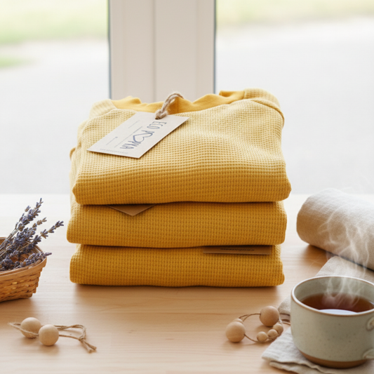 Sunny Yellow Waffle Jumper